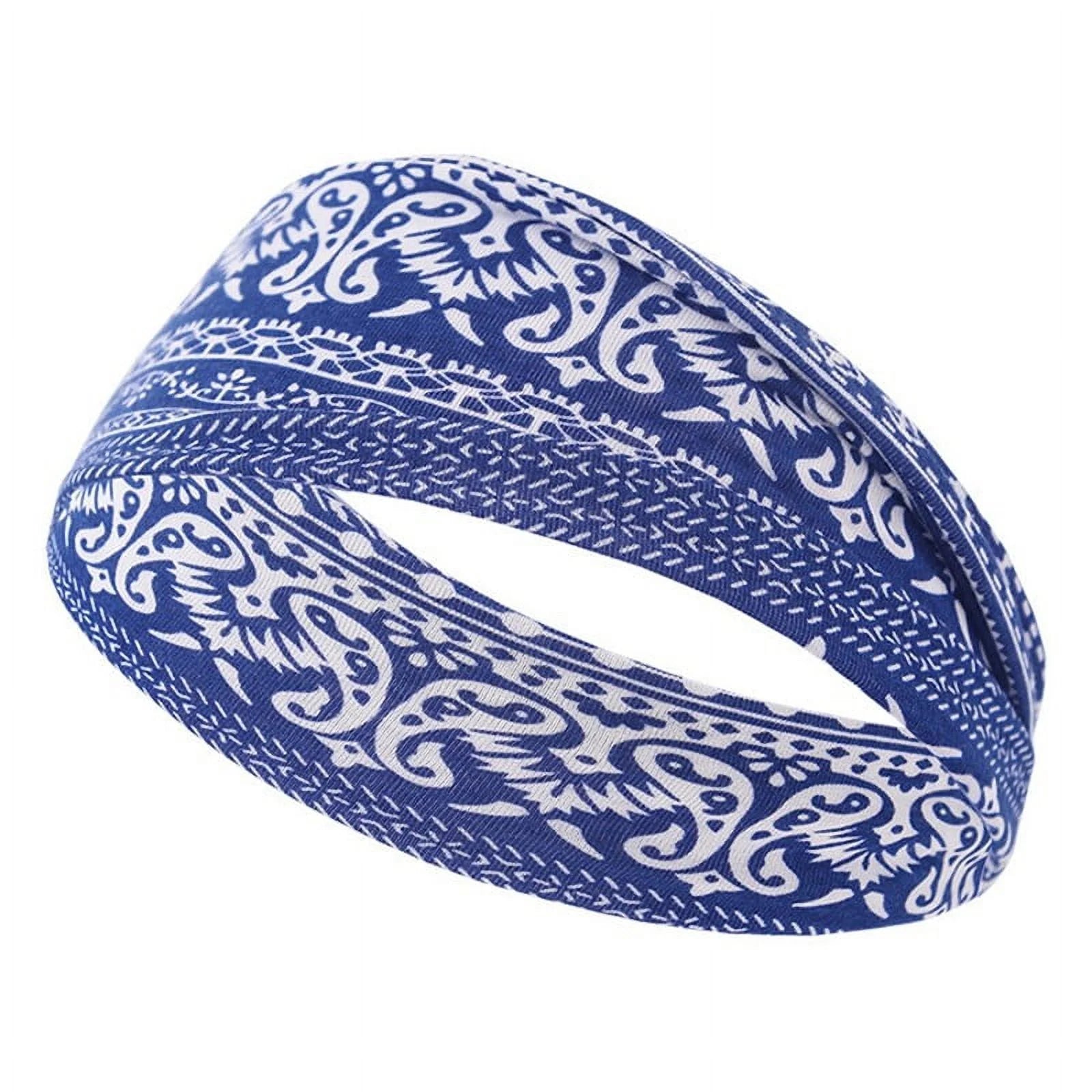 4PCS Boho Headbands for Women,  Vintage Bandana Flower Printed Head Wrap Twisted Hair Accessories