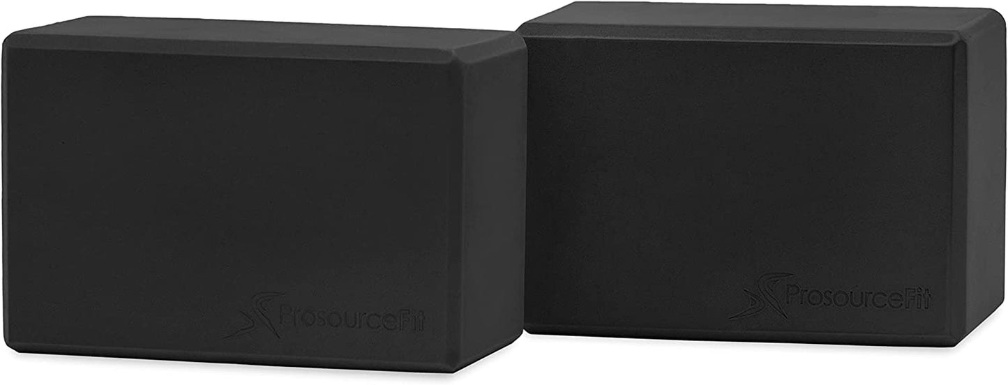 High-Density EVA Foam Yoga Blocks (Set of 2) - Dimensions: 4” x 6” x 9”